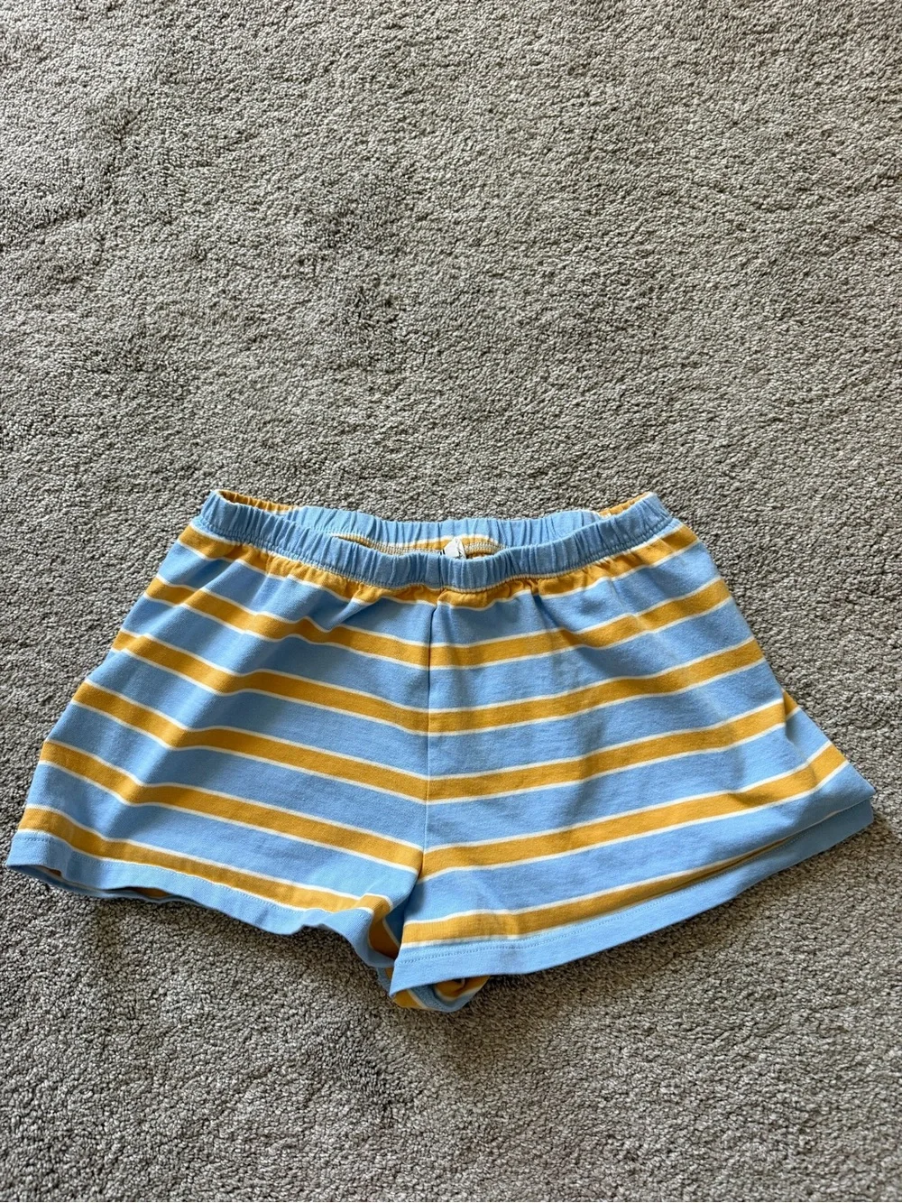 SET Active Light Blue and Yellow Easy Stripe Shorts